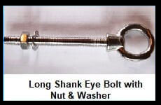 Long Shank Eye Bolt C/W Nut & Washer Long Shank Eye Bolt C/W Nut & Washer